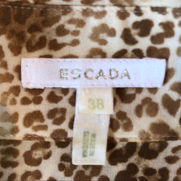Escada Animal Print & Floral Long Sleeve Blouse - Picture 7 of 8